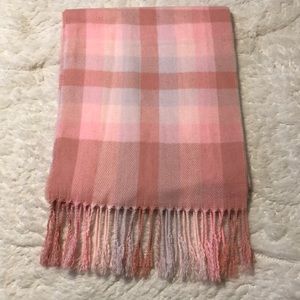 Pink Plaid Scarf